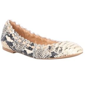 Gibson Latimer Scalloped Snakeskin Ballet Flats